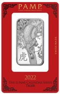 1oz Silver Bar 2022 Year of the Tiger PAMP