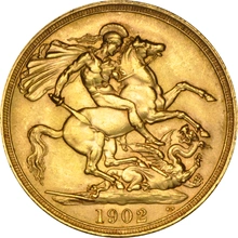 1902 £2 Coin Gold Double Sovereign Edward VII NGC MS63