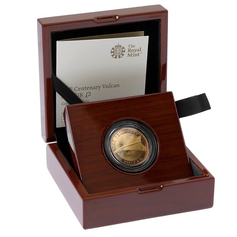 2018 Proof £2 Gold Coin RAF Centenary Vulcan Boxed