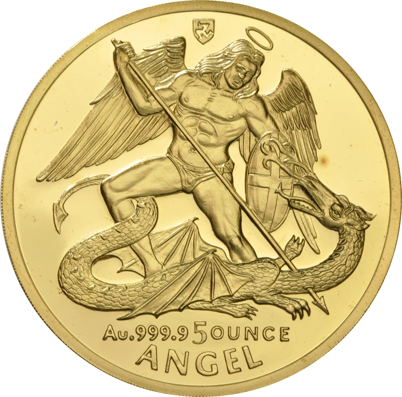 1994 Proof Isle of Man Angel Gold Coin 5oz