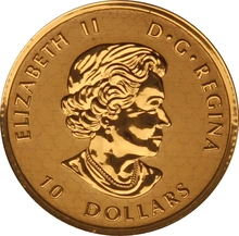 2018 $10 Pure Gold Coin Maple Leaves 1/4oz