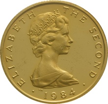 1984 Proof Isle of Man £1 Gold Coin Manx Town Series Castletown