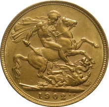 1902 Gold Sovereign Coin Edward VII London
