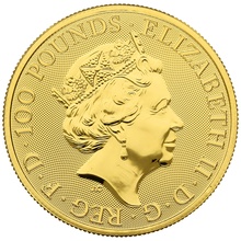 2021 1oz White Greyhound of Richmond Gold Coin Queen's Beasts PCGS MS69
