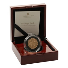 2021 Proof 50p Gold Coin Logie Baird Innovation in Science Boxed