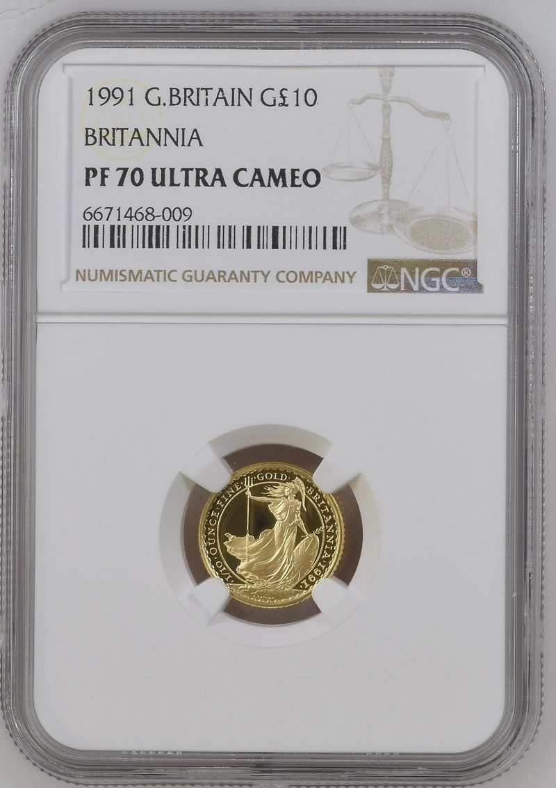 1991 Proof 1/10oz Gold Britannia Coin NGC PF70