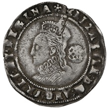 1575 Silver Sixpence Coin Elizabeth I 4th Issue Eglantine