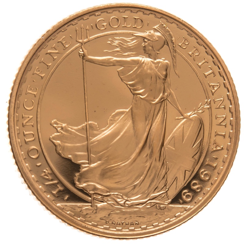1989 Quarter Ounce Proof Britannia Gold Coin
