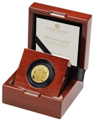 2023 Proof King Arthur Gold Coin Myths & Legends 1/4oz Boxed