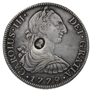 1779 George III Silver Countermarked Dollar Mexico