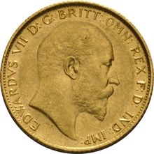 1910 Gold Half Sovereign Edward VII Sydney