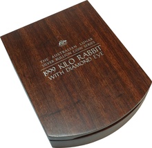1999 1kg kilo Silver Rabbit Coin with Diamond Eye Boxed