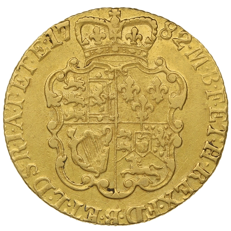 1782 Gold Guinea Coin George III