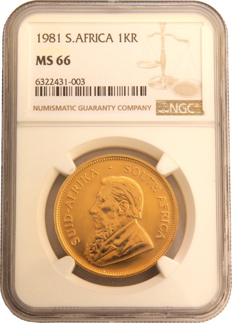 1981 Krugerrand Gold Coin 1oz NGC MS66