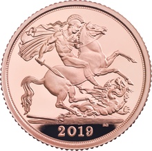 2019 Proof Gold Half Sovereign Boxed