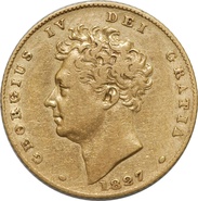 1827 Gold Half Sovereign George IV