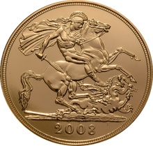 2008 Gold £5 Coin Quintuple Sovereign