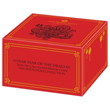 2024 Royal Mint 1/4oz Year of the Dragon Proof Gold Coin Boxed