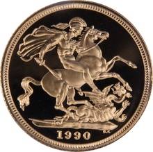 1990 Proof Gold Sovereign 3 Coin Set Boxed