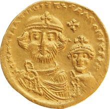 610-641 Gold Solidus Coin Heraclius Constantinople