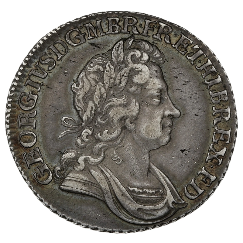 1723 Silver Shilling Coin George I