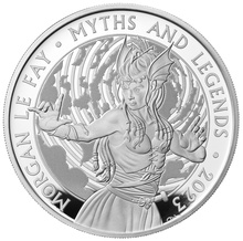 2023 Proof Morgan le Fay Silver Coin Myths & Legends 1oz Boxed