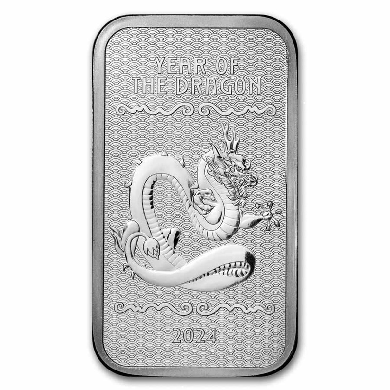 5oz Silver Bar 2024 Year of the Dragon
