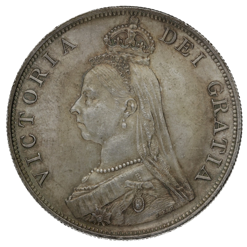 1889 Double Florin Silver Coin Queen Victoria