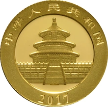 2017 3g Chinese Panda Gold Coin