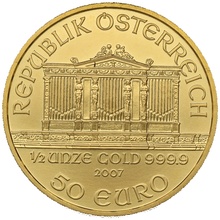2007 1/2oz Austrian Gold Philharmonic Coin