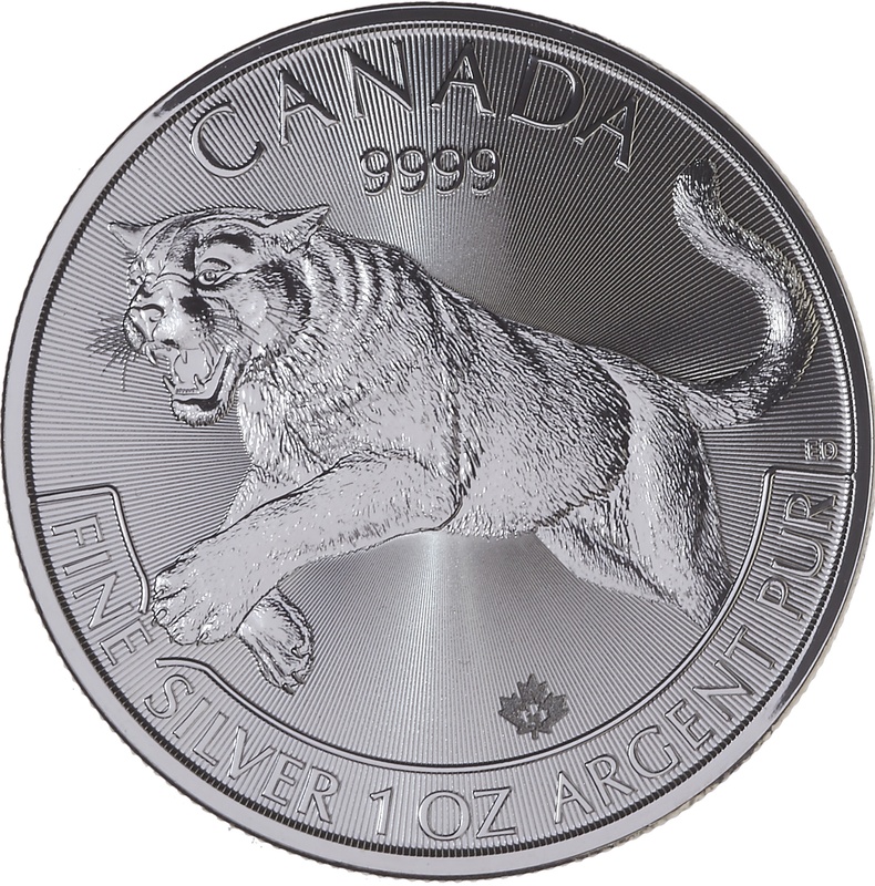 2016 1oz Silver Canadian Cougar Coin