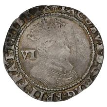 1606 Silver Sixpence Coin James 1 Escallop
