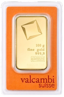 100g Gold Bar Valcambi