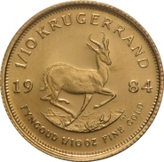 1984 1/10oz Krugerrand Gold Coin