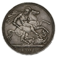 1902 Silver Crown Coin Edward VII