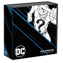 2023 The Riddler DC Villains 1oz Proof Silver Coin Boxed