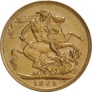 1905 Gold Sovereign Coin Edward VII
