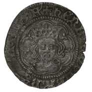 1422-1423 Silver Groat Fourpence Coin Henry VI Annulet Issue Calais Mint