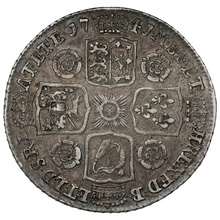 1741 Silver Shilling Coin George II