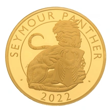 2022 Seymour Panther Gold Coin Tudor Beasts 5oz Proof Boxed