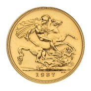 1937 Proof Gold Sovereign Coin George VI
