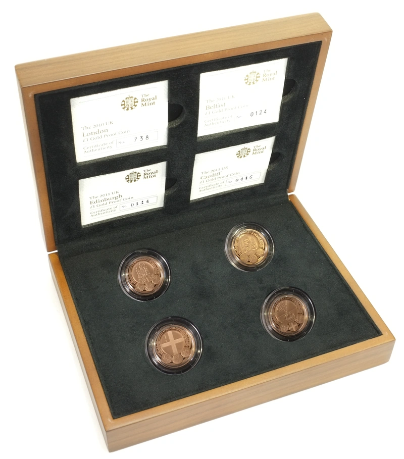 2010-2011 Proof Gold 1 Pound Coin Capital Cities of the
