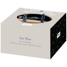 2024 1/4oz TIE Fighter Star Wars Proof Gold Coin Boxed