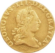 1766 Gold Half Guinea Coin George III Trace of Mount