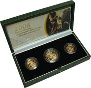 2006 Proof Gold Sovereign 3 Coin Set Boxed