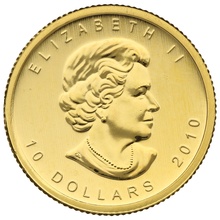 2010 1/4oz Canadian Maple Leaf Gold Coin