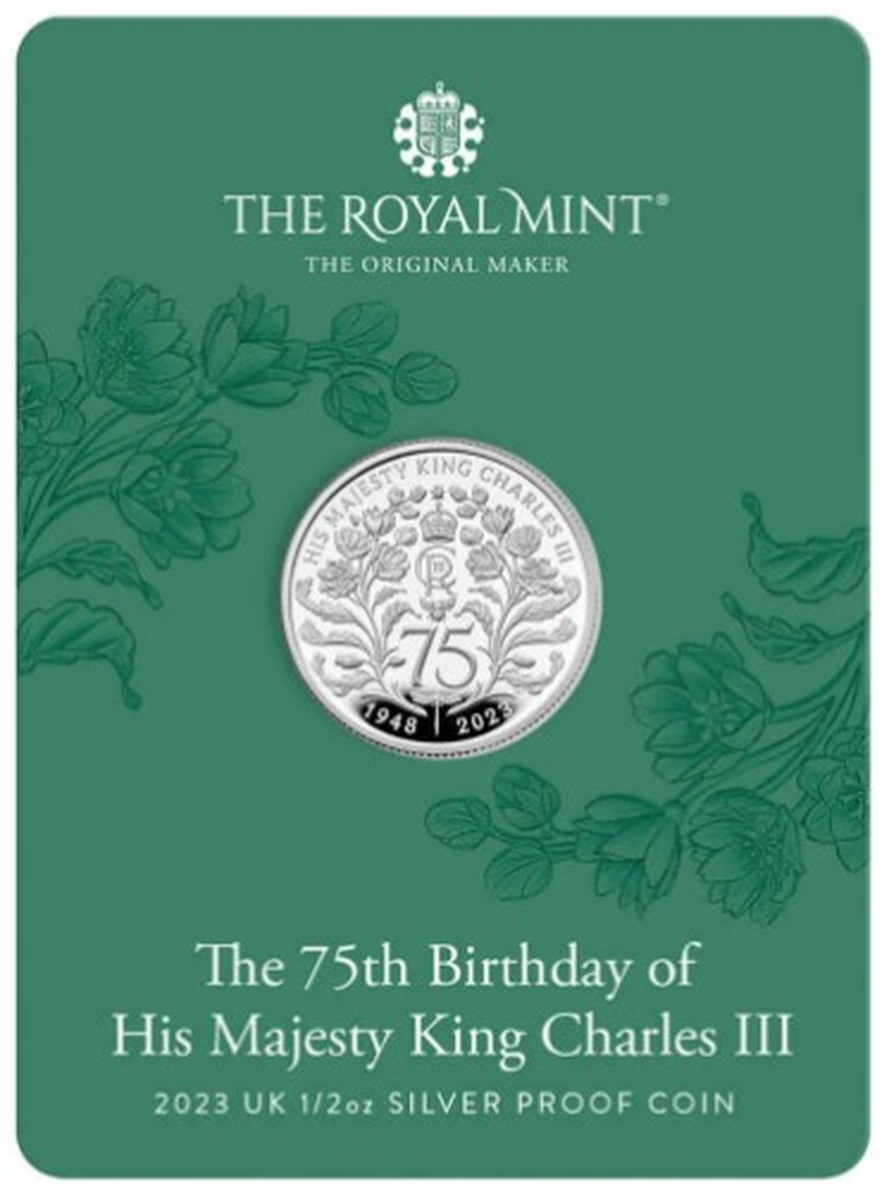 2023 75th Birthday of King Charles III 1/2oz Silver Proof Coin