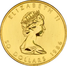 1986 Canadian Maple Leaf Gold Coin 1oz