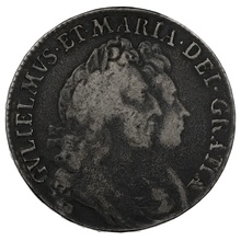 1693 Silver Half Crown Coin William & Mary