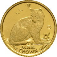 Twenty Fifth Ounce Gold Isle of Man Manx Crown Coin